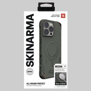Skinarma etui Mecha iPhone 16 Pro Max     6.9" Magnetic Charging oliwkowy/olive 5