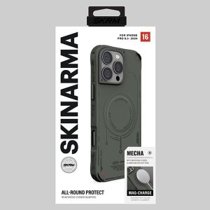Skinarma etui Mecha iPhone 16 Pro 6.3"    Magnetic Charging oliwkowy/olive 5