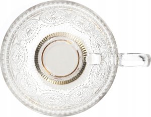 Homla Glass cup BARREL with patterns and a golden base, 360 ml 6