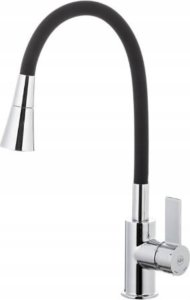 6553-925-00 / KFA / RUMBA DUO /  BATERIA KUCHENNA ZLEW STOJĄCA Z ELASTYCZNĄ WYLEWKĄ CHROM-CZARNY / 2