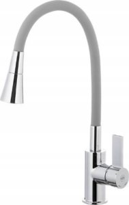 6553-925-63 / KFA / RUMBA DUO /  BATERIA KUCHENNA ZLEW STOJĄCA Z ELASTYCZNĄ WYLEWKĄ CHROM-SZARY / 2