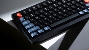 Keychron - V1 QMK Custom Mechanical Keyboard - Klawiatura mechaniczna Frosted Black Keychron K Pro Red Fully Assembled Knob 4