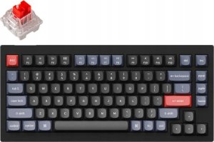 Keychron - V1 QMK Custom Mechanical Keyboard - Klawiatura mechaniczna Frosted Black Keychron K Pro Red Fully Assembled Knob 10