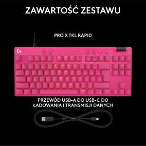 Klawiatura Logitech G PRO X TKL Rapid  (920-013253) 9