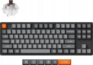 Keychron K8 Max QMK Wireless Mechanical Keyboard Fully Assembled (Hot-Swappable) / RGB Backlight Aluminum Frame / Keychron Super Brown 1