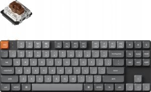 Keychron - K1 Max QMK/VIA Wireless Custom Mechanical Keyboard - Niskoprofilowa Bezprzewodowa Klawiatura Mechaniczna RGB Gateron Hot-Swap Brown 1