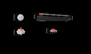 Keychron K11 Max QMK/VIA Wireless Custom Mechanical Keyboard RGB Backlight (Hot-Swappable) / Low Profile Gateron Mechanical / Red 10