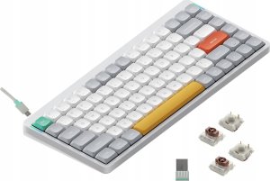 Nuphy - Air75 V2 Wireless Mechanical Keyboard - Bezprzewodowa Klawiatura Mechaniczna Slim Ionic White Brown 1