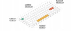 Klawiatura Nuphy - Air75 V2 Wireless Mechanical Keyboard - Bezprzewodowa Klawiatura Mechaniczna Slim Ionic White Wisteria 7