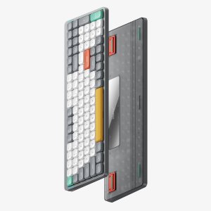 Klawiatura Nuphy - Air96 V2 Wireless Mechanical Keyboard - Bezprzewodowa Klawiatura Mechaniczna Slim Lunar Gray Red 4