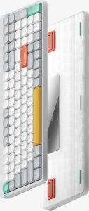 Klawiatura Nuphy - Air96 V2 Wireless Mechanical Keyboard - Bezprzewodowa Klawiatura Mechaniczna Slim Ionic White Red 6