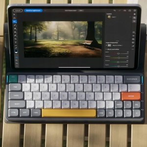 Klawiatura Nuphy - Air60 V2 Wireless Mechanical Keyboard - Bezprzewodowa Klawiatura Mechaniczna Slim Lunar Gray Moss 6