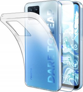 Etui Do Realme 8 / 8 Pro (Przezroczyste, Silikonowe, Ochronne)   Szkło 9H 1