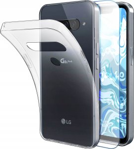 Etui Do LG G8s / G8s Thinq (Przezroczyste, Silikonowe, Ochronne)   Szkło 9H 1