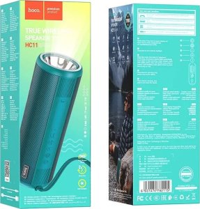 HOCO głośnik bluetooth z latarka HC11 Bora sport peacock niebieski 1