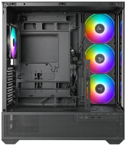 AZZA Tiara 501B Miditower black 4xARGB Lfter 4