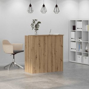 vidaXL Biurko recepcyjne dąb artisan 100x50x103,5 cm drewno klejone (3324168) 4