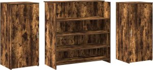 vidaXL Biurko recepcyjne dąb wędzony 200x50x103,5 cm Drewno klejone (3324182) 7