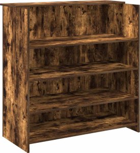 vidaXL Biurko recepcyjne dąb wędzony 100x50x103,5 cm Drewno klejone (3324164) 2