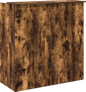 vidaXL Biurko recepcyjne dąb wędzony 100x50x103,5 cm Drewno klejone (3324164) 7