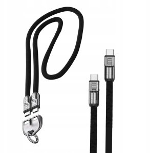 Kabel USB Vega USB-C - USB-C Czarno-srebrny (36044) 2