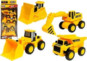 Zestaw Pojazdów Budowy 4 sztuki Napęd Frykcyjny LEAN Toys 1