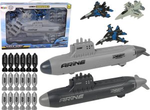 Zestaw Armia Morska Łódź Podwodna Odrzutowce Bomby LEAN Toys 1