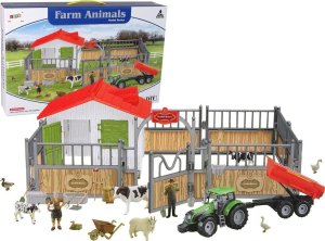 Zestaw Do Złożenia DIY Farma Wysoki Płot Zwierzęta Krowa Kaczka LEAN Toys 1