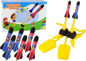 Zabawa Gra Podwójna Wyrzutnia Rakiet Piankowych Katapulta LEAN Toys 1