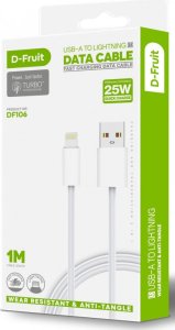 D-Fruit cable USB-A - Lightning 1m, white (DF106) 1