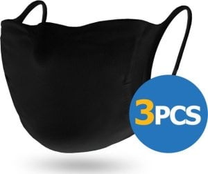 FHC reusable face mask 3pcs, black 1