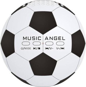 Głośnik mobilny ZR2 Piłka nożna Music Angel Biało-czarny 6W 1