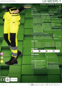 LH-WESPE-T - Spodnie ochronne do pasa WESPE damskie 6 kieszeni idealne dla monterek i innych służb porządkowych końcówki tkanina splot twill 86% poliester 14% bawełna o gramaturze 300 g/m2 36 11