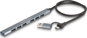 DeLOCK 64273 huby i koncentratory USB 3.2 Gen 1 (3.1 Gen 1) Type-C 5000 Mbit/s Szary 1
