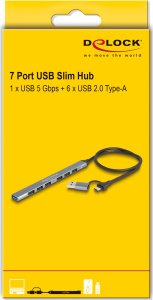 DeLOCK 64273 huby i koncentratory USB 3.2 Gen 1 (3.1 Gen 1) Type-C 5000 Mbit/s Szary 3