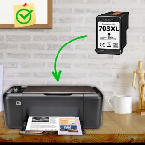 Tusz Evoke WYSOKOWYDAJNY tusz do drukarki HP 703 XL czarny D730 F735 K109a K209a K510a 4
