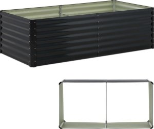 Grządka rabata skrzynia ogrodowa na warzywa rośliny STAL 200 x 100 x 60 cm 1