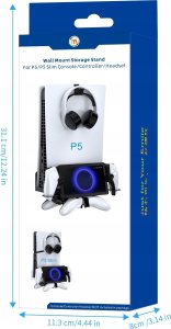 Uchwyt Ścienny na Ścianę Wieszak do Sony PlayStation 5 PS5 SLIM + PS Portal / JYS-P5213 10