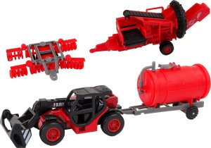 Zestaw Pojazdów Rolniczych Traktor 12 Sztuk Metal LEAN Toys 2