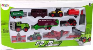 Zestaw Pojazdów Rolniczych Traktor 12 Sztuk Metal LEAN Toys 6