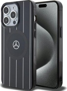 Etui Mercedes MEHMP15L23HRSK Apple iPhone 15 Pro hardcase Double Layer Crossed Lines MagSafe czarny/black 1