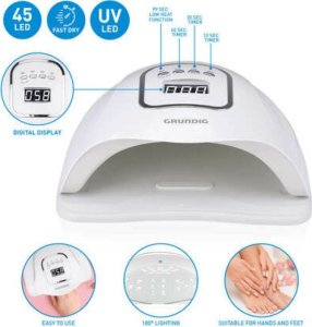 Lampa do paznokci Grundig Lampa Do Paznokci UV LED Hybryda Żel 45 Diod Timer Grundig Biały 5