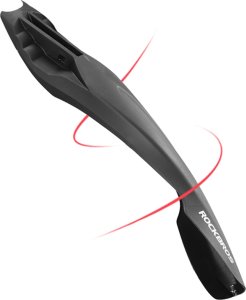 Tylny błotnik rowerowy z czerwoną lampką LED - czarny 3