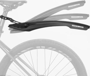 Tylny błotnik rowerowy z czerwoną lampką LED - czarny 9