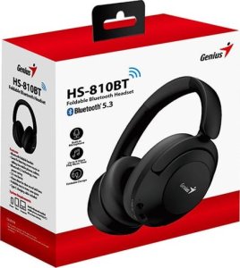 Genius HS-810BT słuchawki z mikrofonem, regulacja głośności, czarna, bluetooth 4