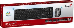 Genius KM-8216S COPILOT, zestaw klawiatura z myszą optyczną bezprzewodową, CZ/SK, klasyczna, czarna 4