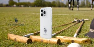 US Polo USHCP15XUSMT iPhone 15 Pro Max    6.7" przezroczysty/transparent IML Printed Double Horse Logo 8