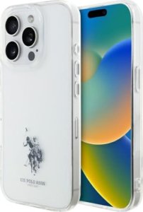 US Polo USHCP15XUSMT iPhone 15 Pro Max    6.7" przezroczysty/transparent IML Printed Double Horse Logo 9