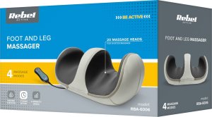 Masażer stóp / łydek , ud ,  Shiatsu, funkcja grzania , pilot,  REBEL ACTIVE 9