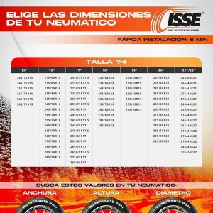 Łańcuchy śniegowe tekstylne Isse Classic rozmiar 74 EN16662-1-2020 ONORM 5121- 2021 2 szt. 2